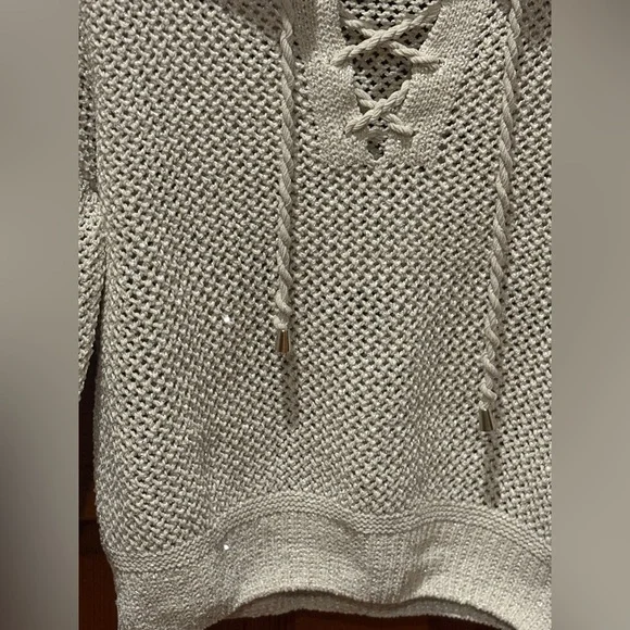 Joie Lace Up Open Stitch Pullover Sweater with Sequins - NWT - Picture 13 of 14